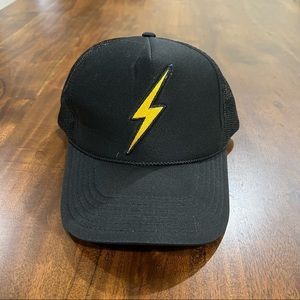 Aviator Nation Bolt Vintage Trucker Hat in Black